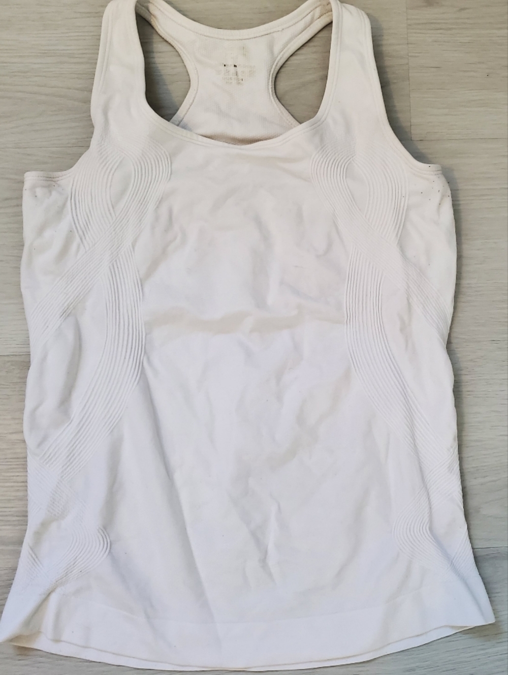 Diesel White Racerback Tank with Wave Texture